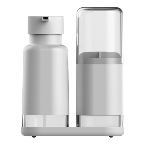 Set porta cepillo + porta jabon de baño Ou Kte128bcf Blanco