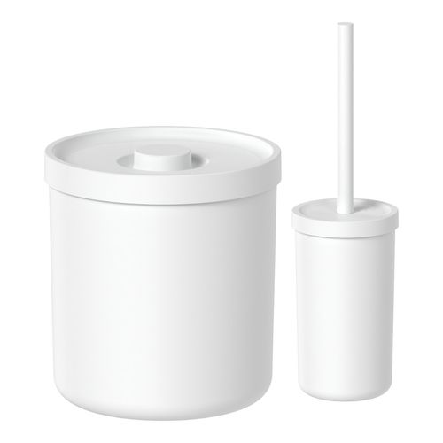 Set de baño Tacho + Escobilla bold Ou Kte132bcf Blanco