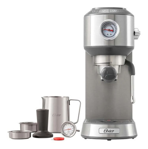 Cafetera Compacta De Espresso Oster Bvstem7200 Plateado