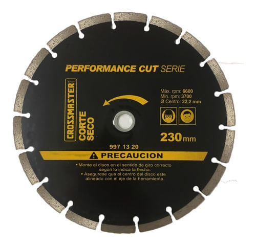 Disco Diamantado Corte Seco 230 Mm Crossmaster 9971320