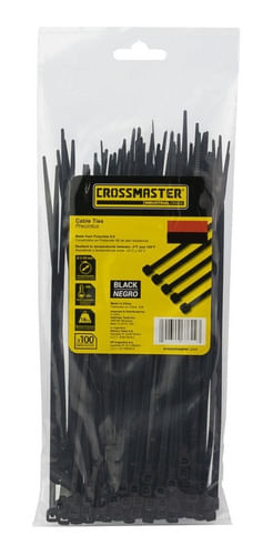 Precintos Nylon Crossmaster 9967606 2.5x100mm Negros 100u