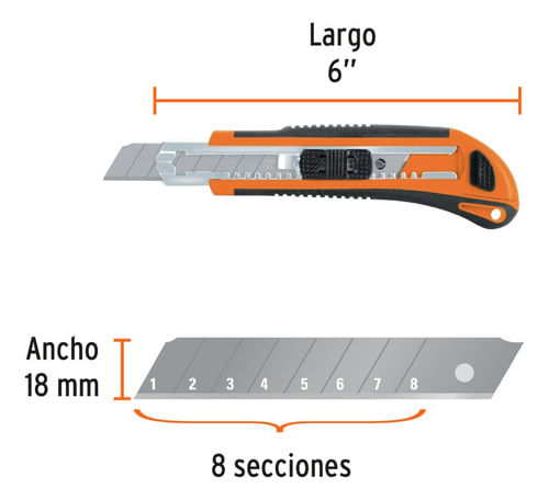 Cutter Profesional 18mm Truper 16977 Metalico Con Grip