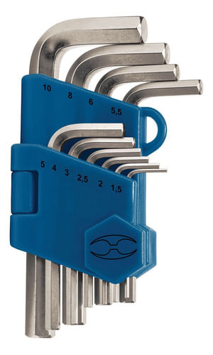 Juego 10 Llaves Allen Truper Punta Hexagonal Con Organizador