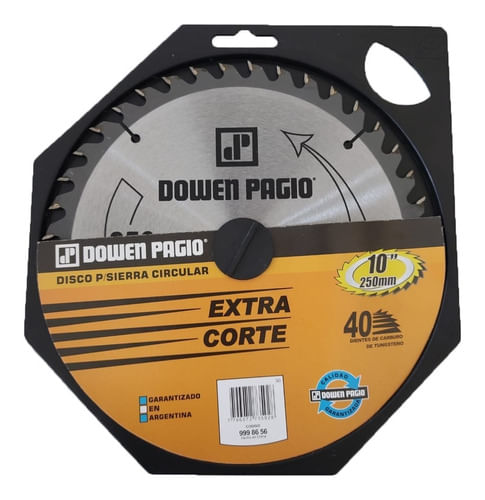 Disco Sierra Circular 250 Mm 40 Dientes Dowen Pagio 9998656