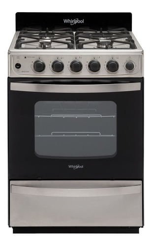 Cocina Whirlpool Wfx57di A Gas/eléctrica 4 Hornallas  Inox 220v Puerta Con Visor