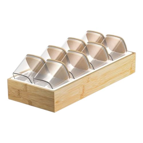 Especiero Organizador 8 Condimenteros Ou Cob1450 Bambú
