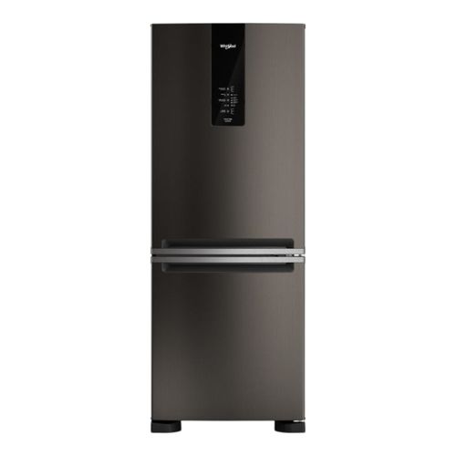 Heladera No Frost Inverter Con Freezer Whirlpool WRE57CE Negro 449 Lts