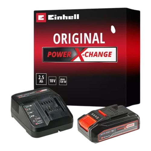 Batería Power XChange de 18V y 2,5 Ah + Cargador rápido Einhell 4512097 Starter