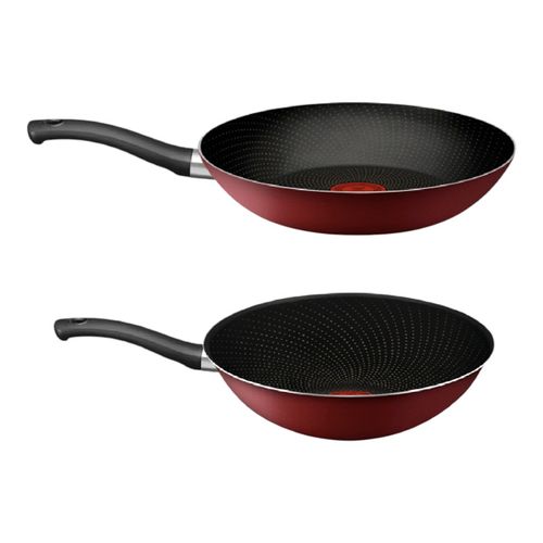 Set Sarten 14 cm y Wok 28 cm Red Surprise Tefal L2T1IVC11