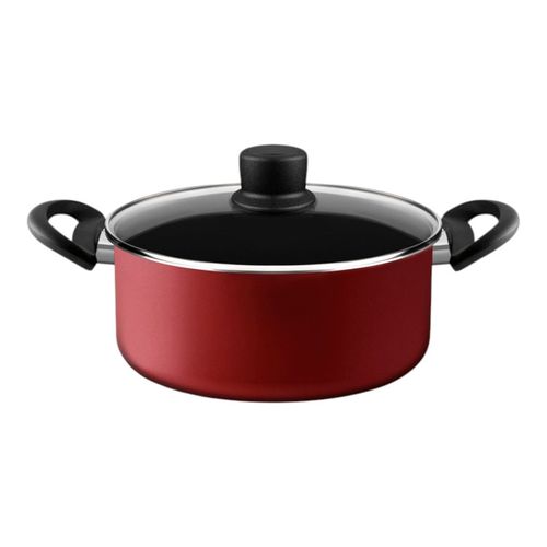 Olla 24 cm Aluminio con Tapa Red Surprise Tefal L2T1C6C11