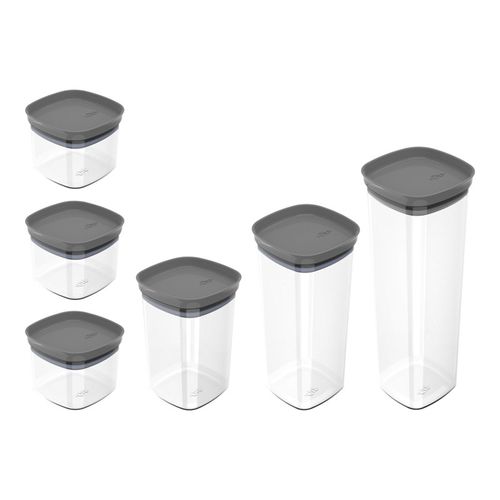 Juego De 6 Tapers Herméticos Block Ou Kte026 Color Gris