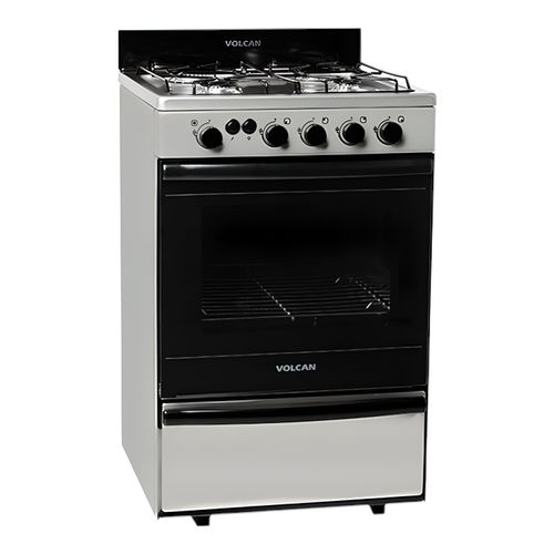 Cocina Volcan 87673v A Gas/eléctrica 4 Hornallas  Acero 220v