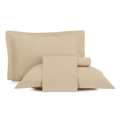 Juego de Sábanas 4 Pzas Tacto Satinado 250x240 Beige Porcelana Altenburg